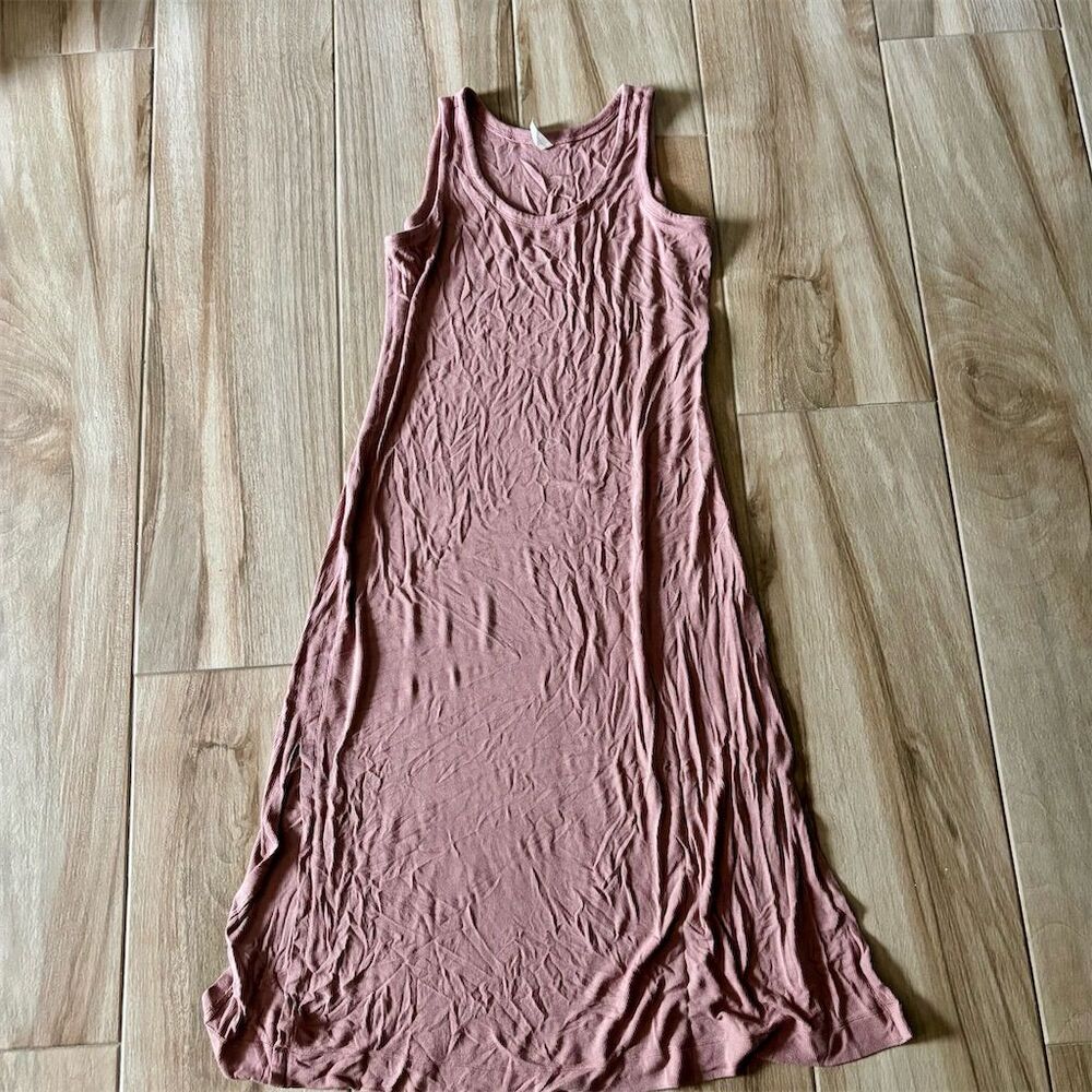 Athleta Women's Pink Sleeveless Tank Midi Dress Size M
